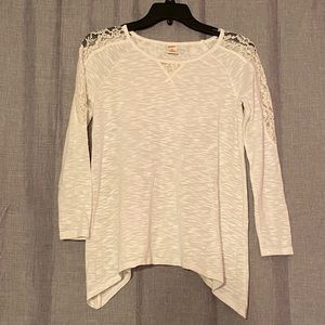 Ivory Lace and mesh top